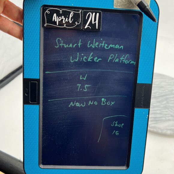 Stuart Weitzman Womens 7.5 Sandals Camel Crochet Braid Wedge Espadrille Platform - Picture 10 of 12